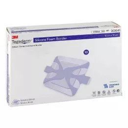TEGADERM Silikonová pěnová obruba FK 10x10 cm, 10 ks