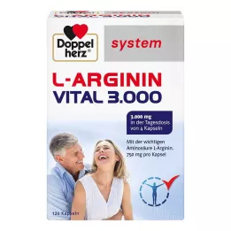 DOPPELHERZ L-Arginine Vital 3.000 systémové kapsle, 120 kapslí