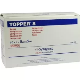 TOPPER 8 Compr.5x5 cm sterilní, 60X2 St