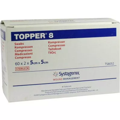 TOPPER 8 Compr.5x5 cm sterilní, 60X2 St