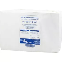 MULLKOMPRESSEN 10x20 cm nesterilní 8x, 100 ks