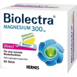 BIOLECTRA Hořčík 300 mg Direct Lemon Sticks, 60 ks