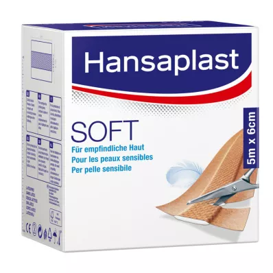 Hansaplast Soft Plaster 5mx6cm role, 1ks