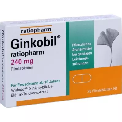 GINKOBIL-ratiopharm 240 mg potahované tablety, 30 ks