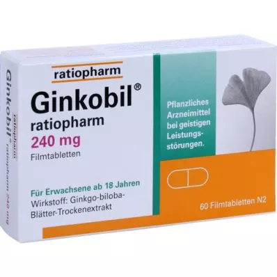 GINKOBIL-ratiopharm 240 mg potahované tablety, 60 ks