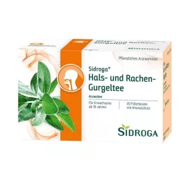 SIDROGA Čajové filtrační sáčky pro kloktání v krku a hrdle, 20X2,5 g