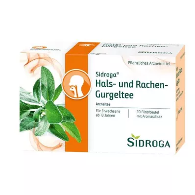 SIDROGA Čajové filtrační sáčky pro kloktání v krku a hrdle, 20X2,5 g