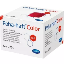 PEHA-HAFT Barva Fixierb.latexfrei 6 cmx20 m červená, 1 ks