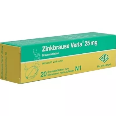 ZINKBRAUSE Verla 25 mg šumivé tablety, 20 ks