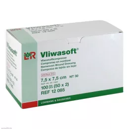 VLIWASOFT Vliesové kompresy 7,5x7,5 cm sterilní 6l., 50X2 ks