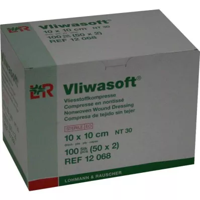 Vliwasoft fleece komprese 10x10cm 6vrstvé sterilní, 50x2 kusy