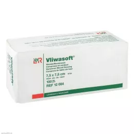 VLIWASOFT Kompresy z netkané textilie 7,5x7,5 cm nesterilní 6l., 100 ks