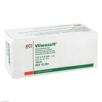 VLIWASOFT Kompresy z netkané textilie 7,5x7,5 cm nesterilní 6l., 100 ks