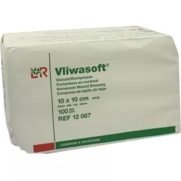 VLIWASOFT Kompresy z netkané textilie 10x10 cm nesterilní 6l., 100 ks