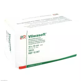 VLIWASOFT Kompresy z netkané textilie 10x10 cm nesterilní 6l., 100 ks