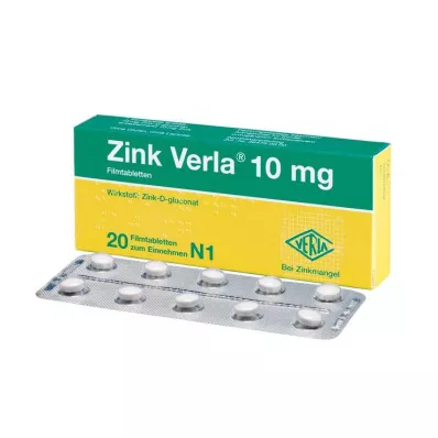 Zinc Verla® 10 mg potahované tablety, 20 ks