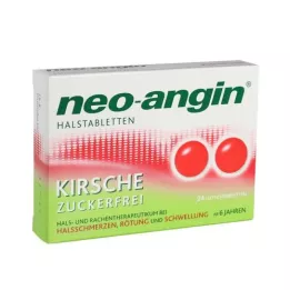 NEO-ANGIN Pastilky do krku třešeň, 24 ks