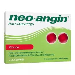 NEO-ANGIN Pastilky do krku třešeň, 24 ks