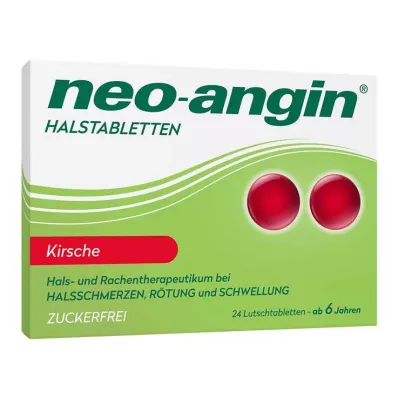 neo-angin pastilky do krku třešňové bez cukru, 24 ks