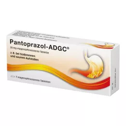 Pantoprazol ADGC 20 mg enterosolventní tablety, 7 ks