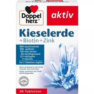 DOPPELHERZ Tablety Silica+Biotin+Zinek, 40 ks