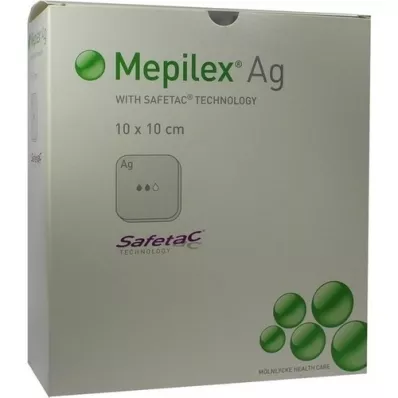 MEPILEX Ag pěnový obvaz 10x10 cm sterilní, 10 ks