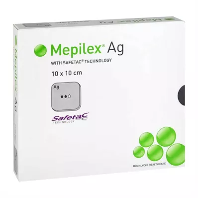 Mepilex Ag obvaz 10x10cm sterilní, 10 ks