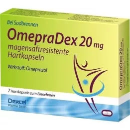 OMEPRADEX 20 mg tvrdé tobolky potahované enterálními látkami, 7 kusů