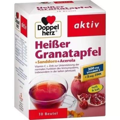 DOPPELHERZ horké granátové jablko + rakytník+acerola, 10 ks