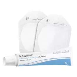 ANESDERM 25 mg/g + 25 mg/g krému + 2 náplasti, 5 g