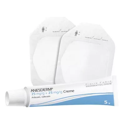 ANESDERM 25 mg/g + 25 mg/g krému + 2 náplasti, 5 g