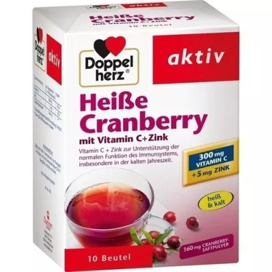 DOPPELHERZ horké brusinky s vit.C+zinek, 10 ks