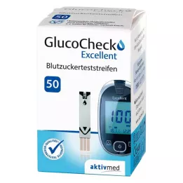 GLUCOCHECK Testovací proužky Excellent, 50 ks