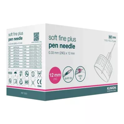 Kanyly Klinion Soft fine plus 12mm 29G 0,33mm, 110 kusů