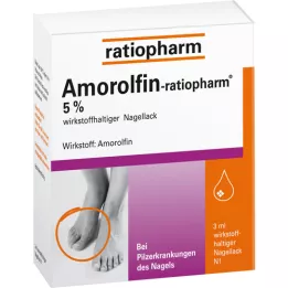 AMOROLFIN-ratiopharm 5% lak na nehty s účinnou látkou, 3 ml