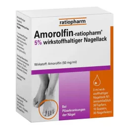 AMOROLFIN-ratiopharm 5% lak na nehty s účinnou látkou, 3 ml