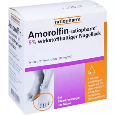 AMOROLFIN-ratiopharm 5% lak na nehty s obsahem účinné látky, 5 ml