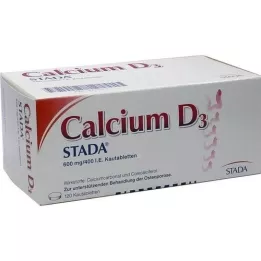 CALCIUM D3 STADA 600 mg/400 I.U. Žvýkací tablety, 120 ks