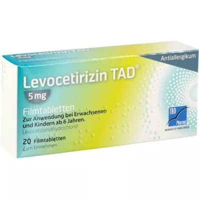 LEVOCETIRIZIN TAD 5 mg potahované tablety, 20 ks