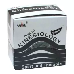 NASARA Kineziologická páska 5 cmx5 m černá, 1 ks