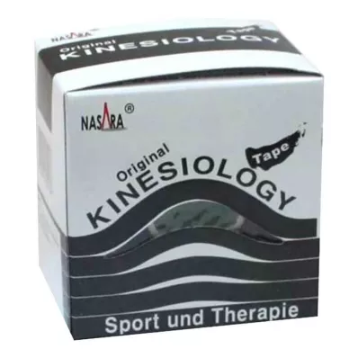 NASARA Kineziologická páska 5 cmx5 m černá, 1 ks