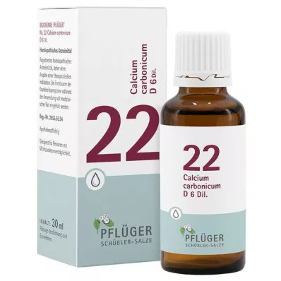 Biochemie Pflueger 22 Calcium carbonicum D 6 kapek, 30 ml