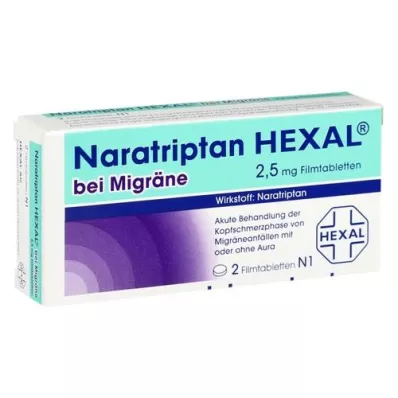 NARATRIPTAN HEXAL pro migrénu 2,5 mg potahované tablety, 2 ks