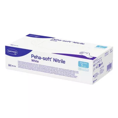 Peha Soft nitrilové bílé vyšetřovací rukavice, nepudrované, nesterilní S, 100 kusů