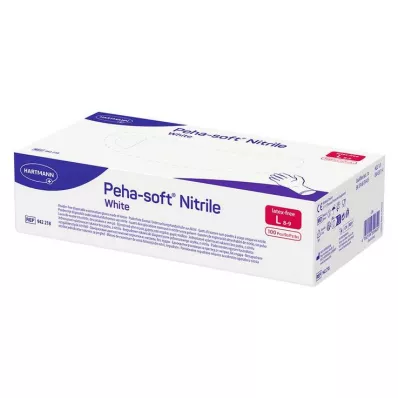 Peha Soft nitrilové bílé vyšetřovací rukavice, nepudrované, nesterilní L, 100 kusů