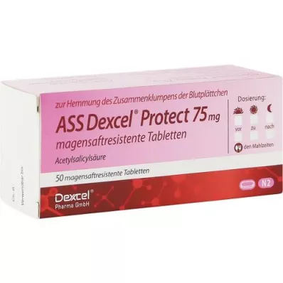 ASS Dexcel Protect 75 mg entericky potahované tablety, 50 ks