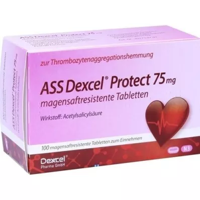 ASS Dexcel Protect 75 mg entericky potahované tablety, 100 ks