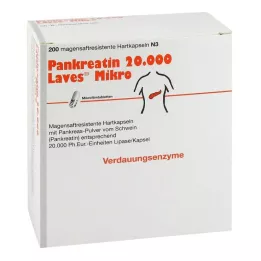 PANKREATIN 20 000 tvrdých tobolek Laves Micro s enterickým potahem, 200 ks