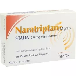 NARATRIPTAN Migréna STADA 2,5 mg potahované tablety, 2 ks