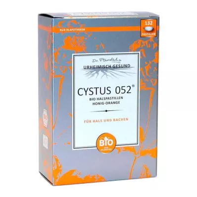 CYSTUS 052 Bio pastilky do krku Medový pomeranč, 132 ks